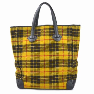 HERMES エルメス ヴィクトリア カバス35 ハンドバッグ ブラック×イエロー系 14054 ユニセックス【中古】 99818g