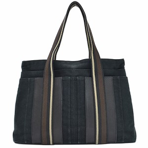 HERMES エルメス トロカホリゾンタルMM トートバッグ ブラック 14054 ユニセックス【中古】 k10311