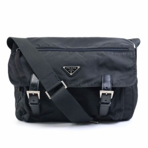 PRADA プラダ 斜め掛けショルダーバッグ ブラック 14054 ユニセックス【中古】 e57942j