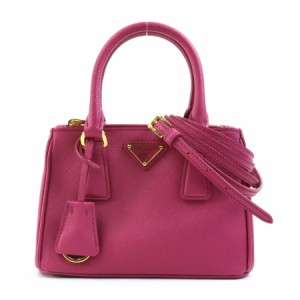 PRADA プラダ ガレリア ミニ 1BH907 ハンドバッグ 斜め掛けショルダーバッグ フューシャピンク 14061 レディース【中古】 99835f