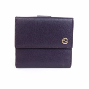 GUCCI グッチ 309704 二つ折り財布 ダークパープル 14064 レディース【中古】 e57993f