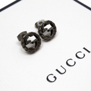 GUCCI グッチ インターロッキングG ピアス シルバー 14069 ユニセックス【中古】 g4008a