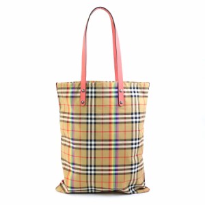 BURBERRY バーバリー ショルダーバッグ トートバッグ ピンク×ベージュ系 14061 ユニセックス【中古】 h30069g