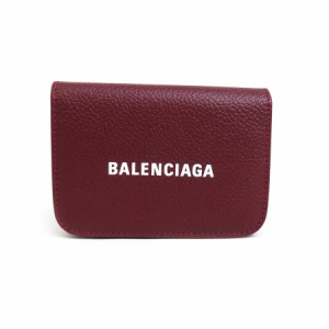 BALENCIAGA バレンシアガ 三つ折り財布 ボルドー 14070 ユニセックス【中古】 h30085g