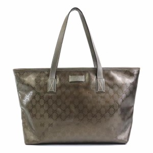 GUCCI グッチ GGインプリメ 21137 ショルダーバッグ トートバッグ メタリックカーキ 14058 レディース【中古】 e58062a