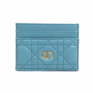 Christian Dior クリスチャンディオール CARO カードケース パスケース ライトブルー 14067 レディース【中古】 55633f