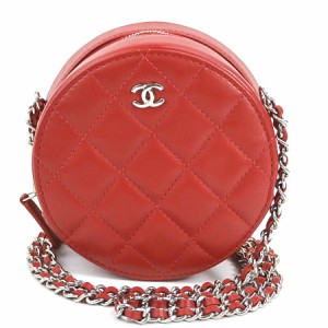 CHANEL シャネル マトラッセ 斜め掛けショルダーバッグ レッド/シルバー 14060 レディース【中古】 e58131f