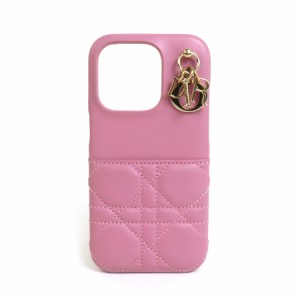 Christian Dior クリスチャンディオール スマートフォンケース iPhone15 Proケース ダスティピンク 14061 ユニセックス【中古】 h30113g