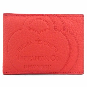 TIFFANY&Co. ティファニー リターントゥティファニー カードケース パスケース レッド 14060 レディース【中古】 h30119f