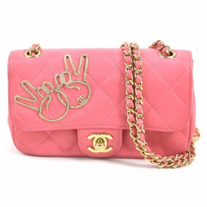 CHANEL シャネル マトラッセ 斜め掛けショルダーバッグ ピンク/ゴールド 14061 レディース【中古】 e58220a