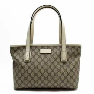 GUCCI グッチ GGスプリーム 211138 ショルダーバッグ トートバッグ ベージュ/オフホワイト 14059 レディース【中古】 w0082a