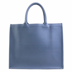 Christian Dior クリスチャンディオール ブックトート ラージ ハンドバッグ トートバッグ ブルー系 14067 ユニセックス【中古】 a0267