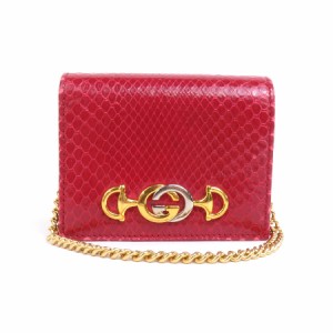 GUCCI グッチ ズゥミ 570660 二つ折り財布 レッド 14060 ユニセックス【中古】 h30142