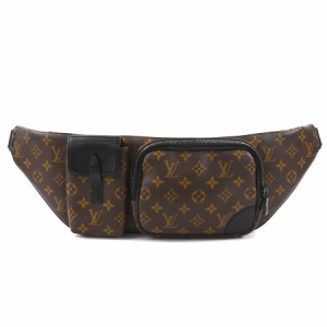 LOUIS VUITTON ルイ ヴィトン クリストファー バムバッグ モノグラムマカサー M45337 ボディバッグ ブラウン/ブラック 14057 メンズ【中