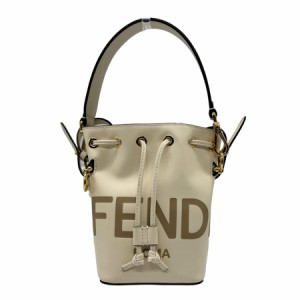 FENDI フェンディ モン トレゾール ミニ 8BS010-AC9L ハンドバッグ 斜め掛けショルダーバッグ アイボリー 14059 レディース【中古】 z030