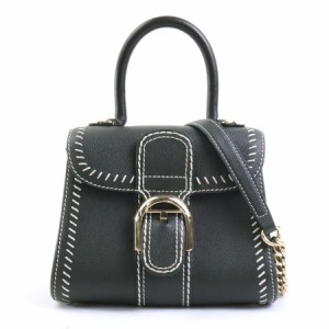 DELVAUX デルヴォー ブリヨン ミニ ハンドバッグ 斜め掛けショルダーバッグ ダークグレー 14055【中古】 99864i