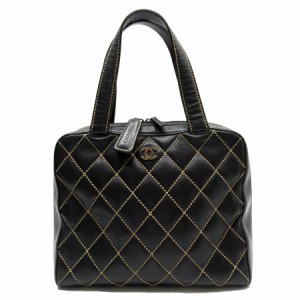 CHANEL シャネル ワイルドステッチ ハンドバッグ ブラック 14054 レディース【中古】 w0167i