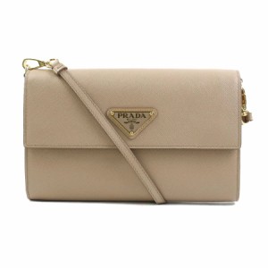 PRADA プラダ  ショルダーウォレット ベージュ 14059 レディース【中古】 a0297