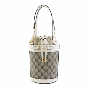 GUCCI グッチ スモールバケットバッグ ホースビット 037115 ハンドバッグ ベージュ/オフホワイト 14059 レディース【中古】 e58444g