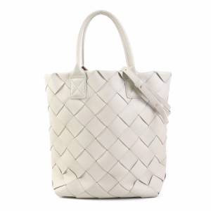 BOTTEGAVENETA ボッテガヴェネタ イントレチャート ハンドバッグ ショルダーバッグ アイボリー 14056 ユニセックス【中古】 99885g