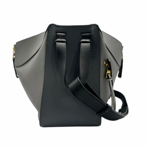 LOEWE ロエベ ハンモック ハンドバッグ ショルダーバッグ グレー×ライトグレー 14055 レディース【中古】 z0384