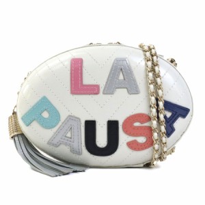 CHANEL シャネル LA PAUSA ショルダーバッグ オフホワイト/ゴールド 14056 レディース【中古】 e58504f