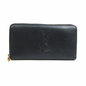 SAINT LAURENT サンローラン ラウンドファスナー長財布 ブラック 14054 ユニセックス【中古】 h30213f