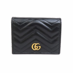 GUCCI グッチ 466492 三つ折り財布 ブラック 14054 ユニセックス【中古】 r10009a