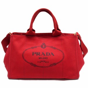 PRADA プラダ カナパ ハンドバッグ ショルダーバッグ レッド 14060 レディース【中古】 w0332f