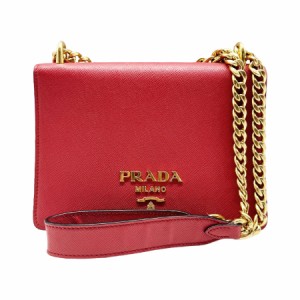 PRADA プラダ ショルダーバッグ レッド 14060 レディース【中古】 z0469