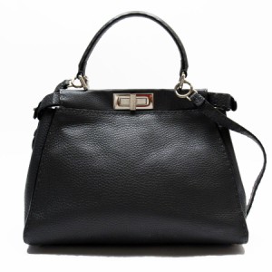 FENDI フェンディ ピーカブー ハンドバッグ ショルダーバッグ グレー 14055 レディース【中古】 w0364a