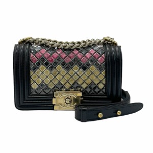 CHANEL シャネル ボーイシャネル ショルダーバッグ ブラック 14054 レディース【中古】 z0540