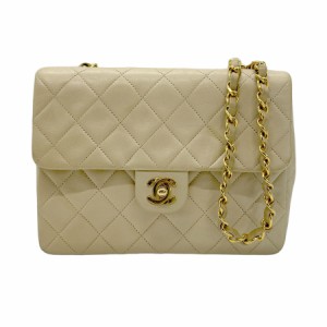 CHANEL シャネル マトラッセ 斜め掛けショルダーバッグ ライトベージュ/ゴールド 14059 レディース【中古】 z0598