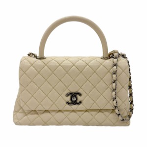 CHANEL シャネル ココハンドル ハンドバッグ ショルダーバッグ グレージュ 14055 レディース【中古】 z0606