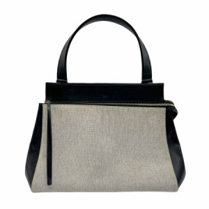 CELINE セリーヌ エッジ ハンドバッグ ネイビー×ベージュ 14059 レディース【中古】 z0634