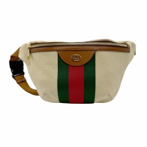 GUCCI グッチ 575082 ボディバッグ ウエストバッグ ベルトバッグ ベージュ 14059 メンズ【中古】 z0758