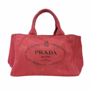 PRADA プラダ カナパ ショルダーバッグ ハンドバッグ レッド 14060 レディース【中古】 z0762