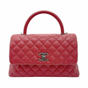 CHANEL シャネル ココハンドル29 ハンドバッグ レッド 14060 レディース【中古】 z0782