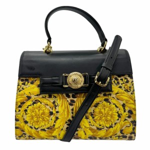 Gianni Versace ジャンニ ヴェルサーチ ハンドバッグ ショルダーバッグ ベージュ/ゴールド/ブラック 14059 レディース【中古】 z0814