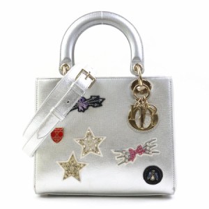 Christian Dior クリスチャンディオール レディディオール ハンドバッグ ショルダーバッグ シルバー 14069 レディース【中古】 e58667f