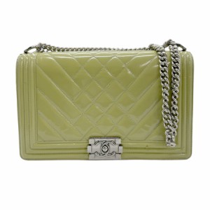 CHANEL シャネル ボーイシャネル ショルダーバッグ ライトグリーン 14065 レディース【中古】 z0946