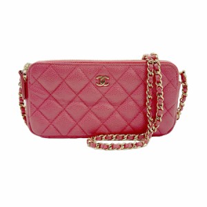 CHANEL シャネル  チェーンウォレット ピンク系 14061 レディース【中古】 z0947