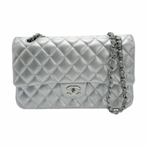 CHANEL シャネル マトラッセ ショルダーバッグ シルバー 14069 レディース【中古】 z1019