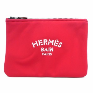 HERMES エルメス ネオバンPM トゥルースフラット ポーチ レッド 14060 ユニセックス【中古】 e58691k