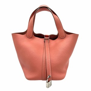 HERMES エルメス ピコタンロックPM ハンドバッグ フラミンゴ 14061 レディース【中古】 z1051