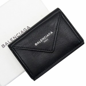 BALENCIAGA バレンシアガ 三つ折り財布 ブラック 14054 ユニセックス【中古】 g4109k