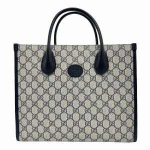 GUCCI グッチ GGスプリーム 659983 ハンドバッグ ショルダーバッグ ネイビー 14066 レディース【中古】 z1151