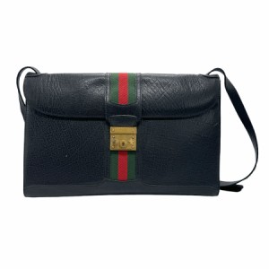 GUCCI グッチ シェリーライン 437543 ショルダーバッグ ブラック 14054 メンズ【中古】 z1176