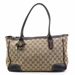 GUCCI グッチ GGキャンバス 177052 ショルダーバッグ ベージュ/ブラウン 14059 レディース【中古】 e58719i