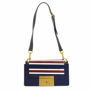 Mulberry マルベリー ショルダーバッグ ネイビー×レッド×ホワイト 14066 レディース【中古】 55683f